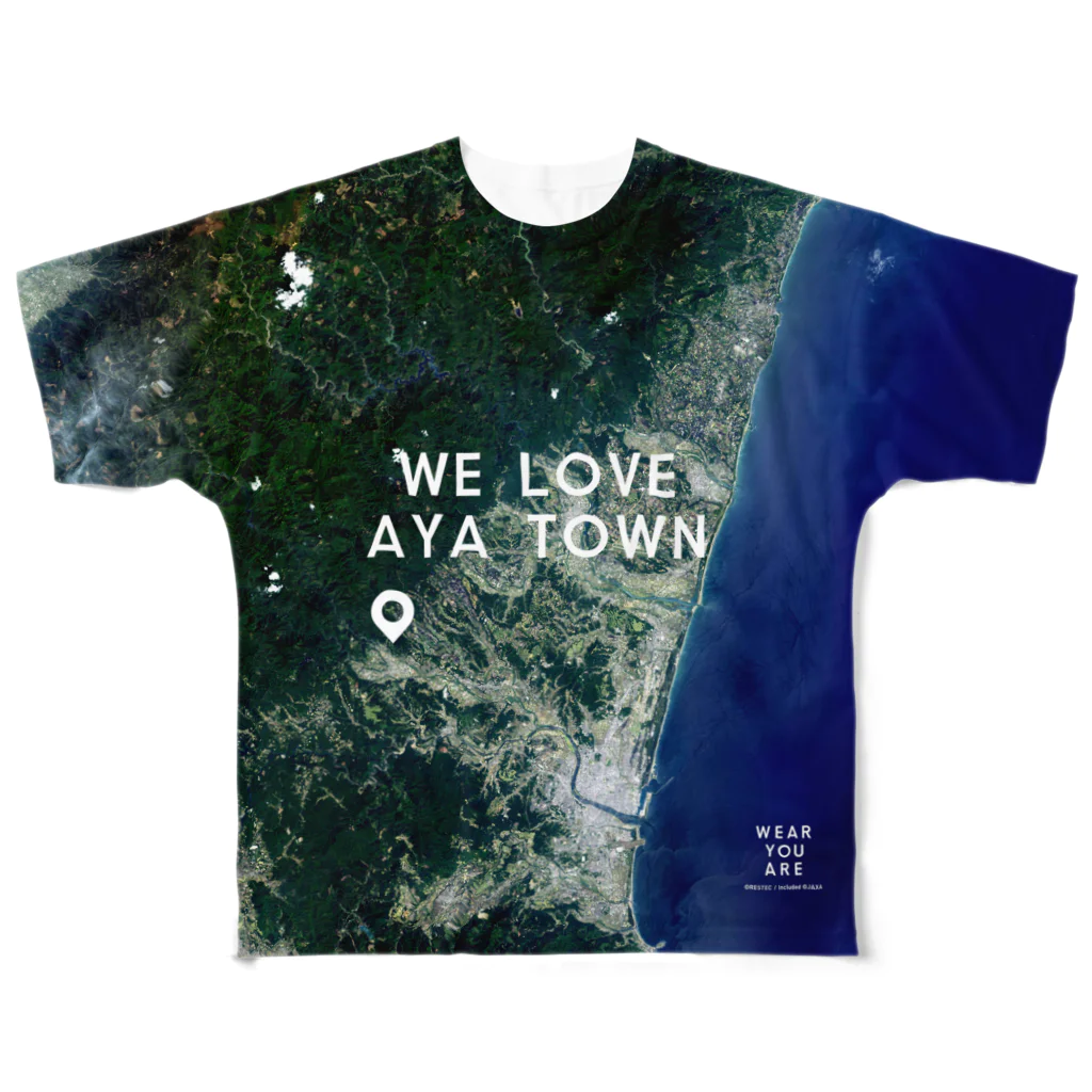 WEAR YOU AREの宮崎県 東諸県郡 Tシャツ 両面 フルグラフィックTシャツ