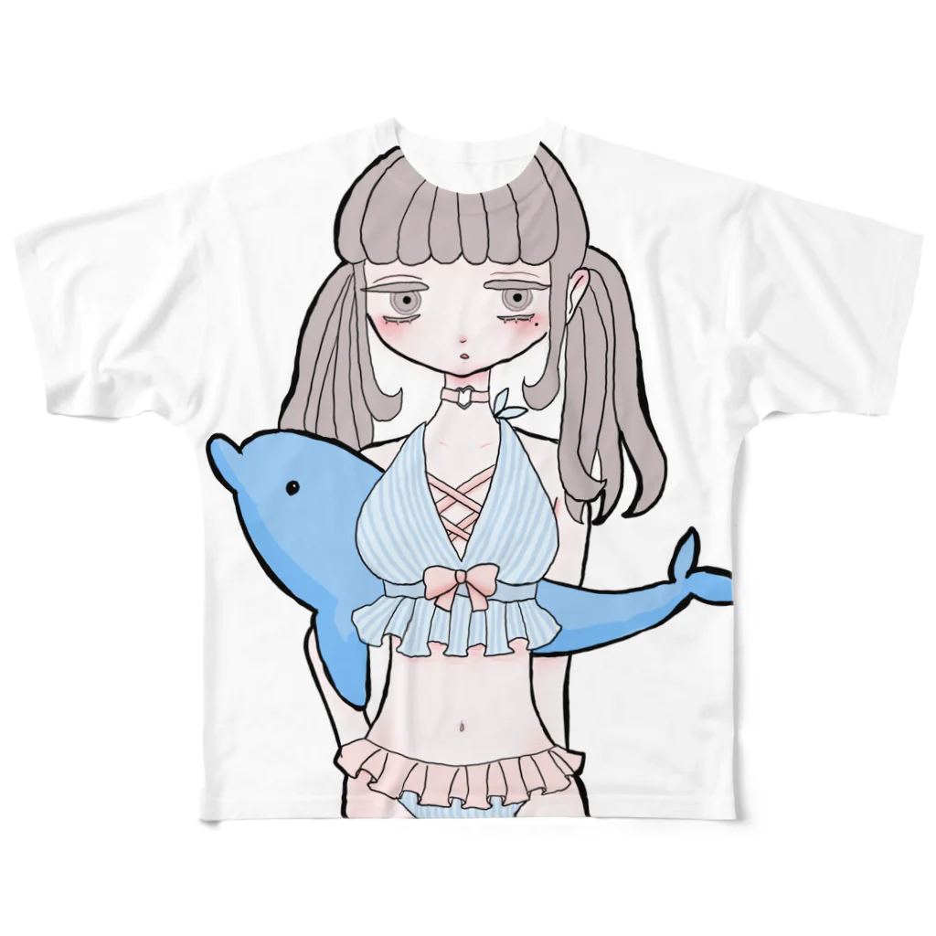 みやこのlight blue！ All-Over Print T-Shirt