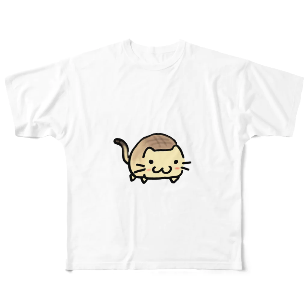 湊ミカンのネコぱん(メロンパン) All-Over Print T-Shirt