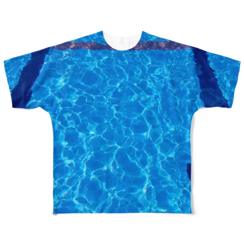GzuShicaShopのプール フルグラフィックTシャツ