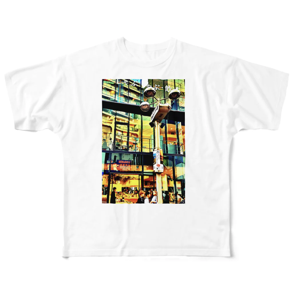 ma-botのセンター街 フルグラフィックTシャツ
