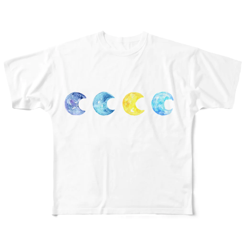 .porteのmoonlight フルグラフィックTシャツ