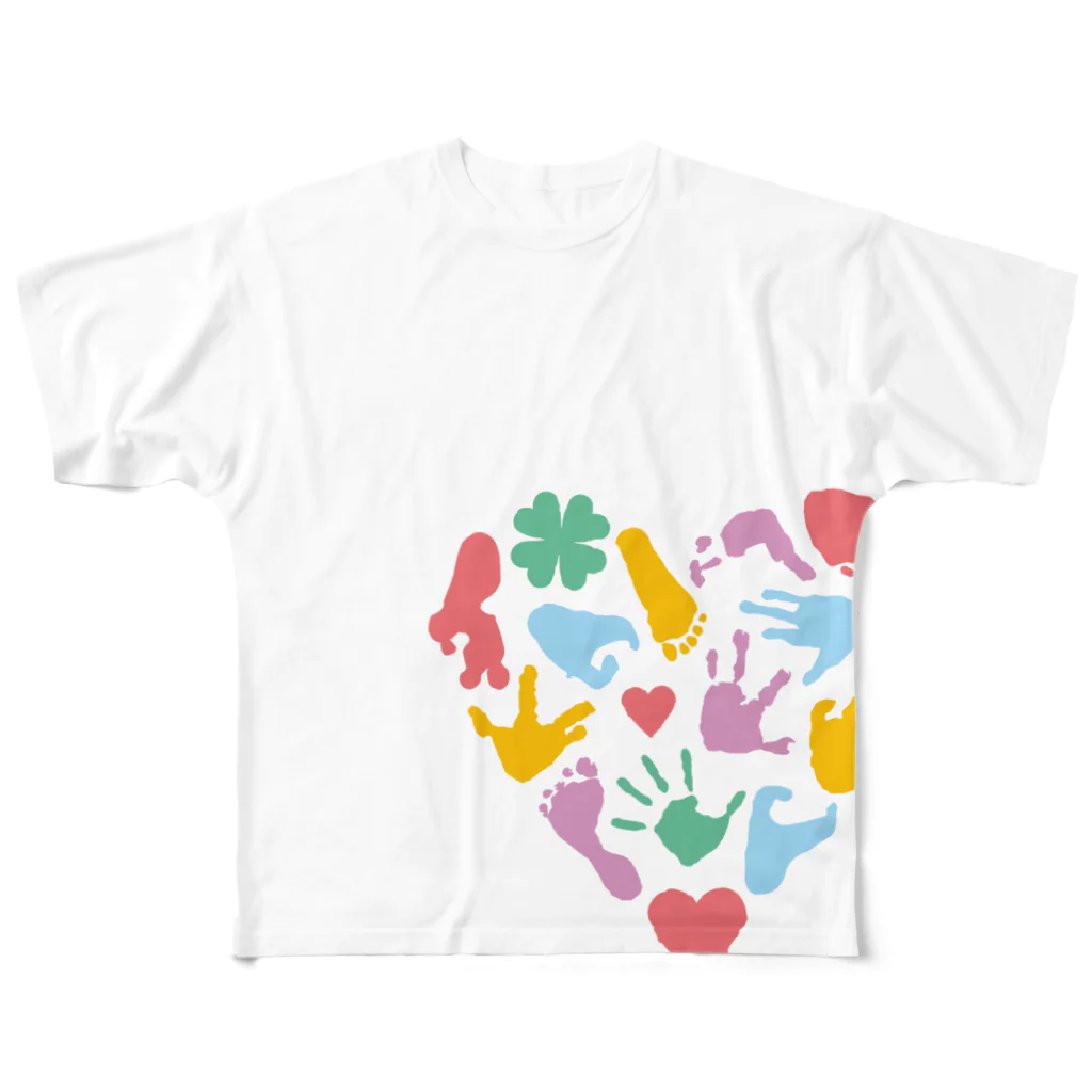 NPO法人Hand＆Footのロゴマークのみタイプ フルグラフィックTシャツ