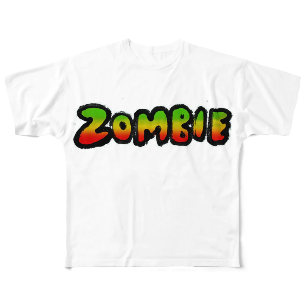 EEEEEEAT YOUのZOMBIE フルグラフィックTシャツ