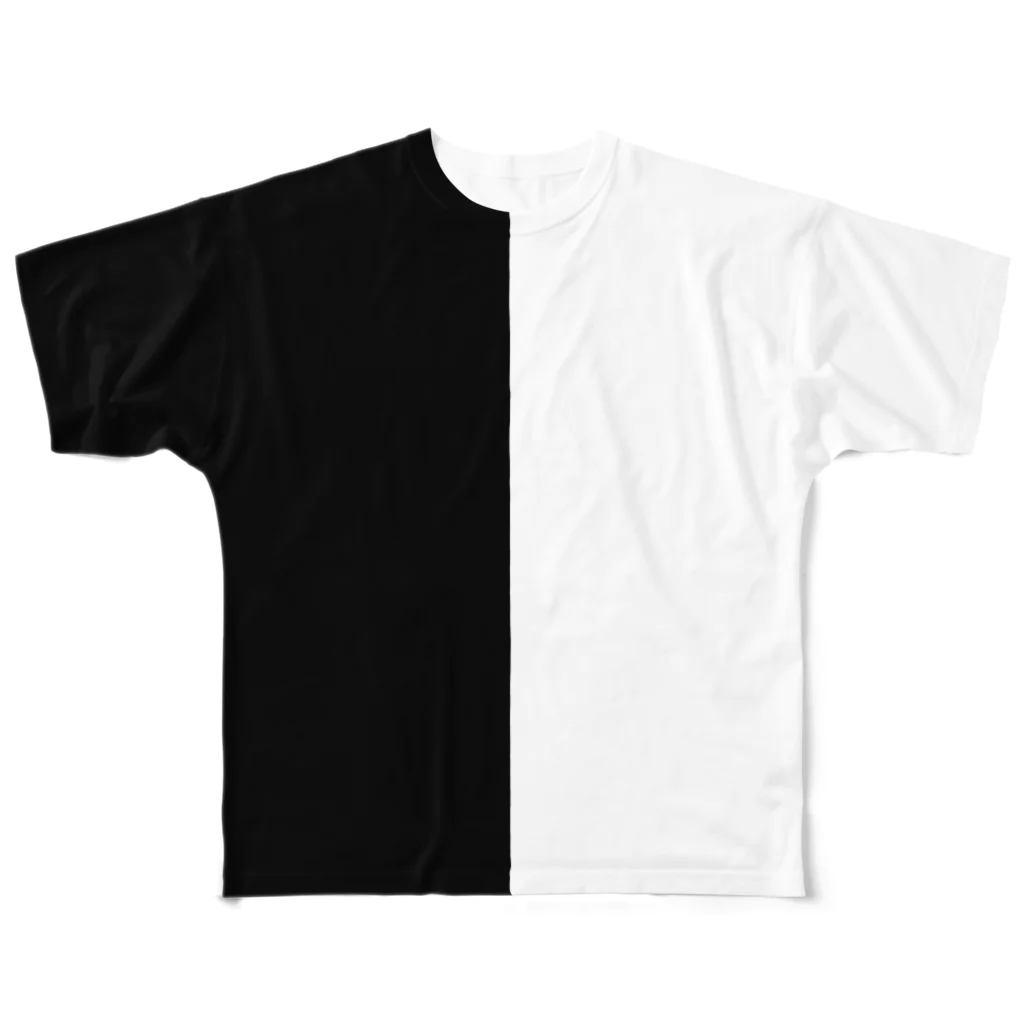 ゴータ・ワイのブラック＆ホワイト All-Over Print T-Shirt