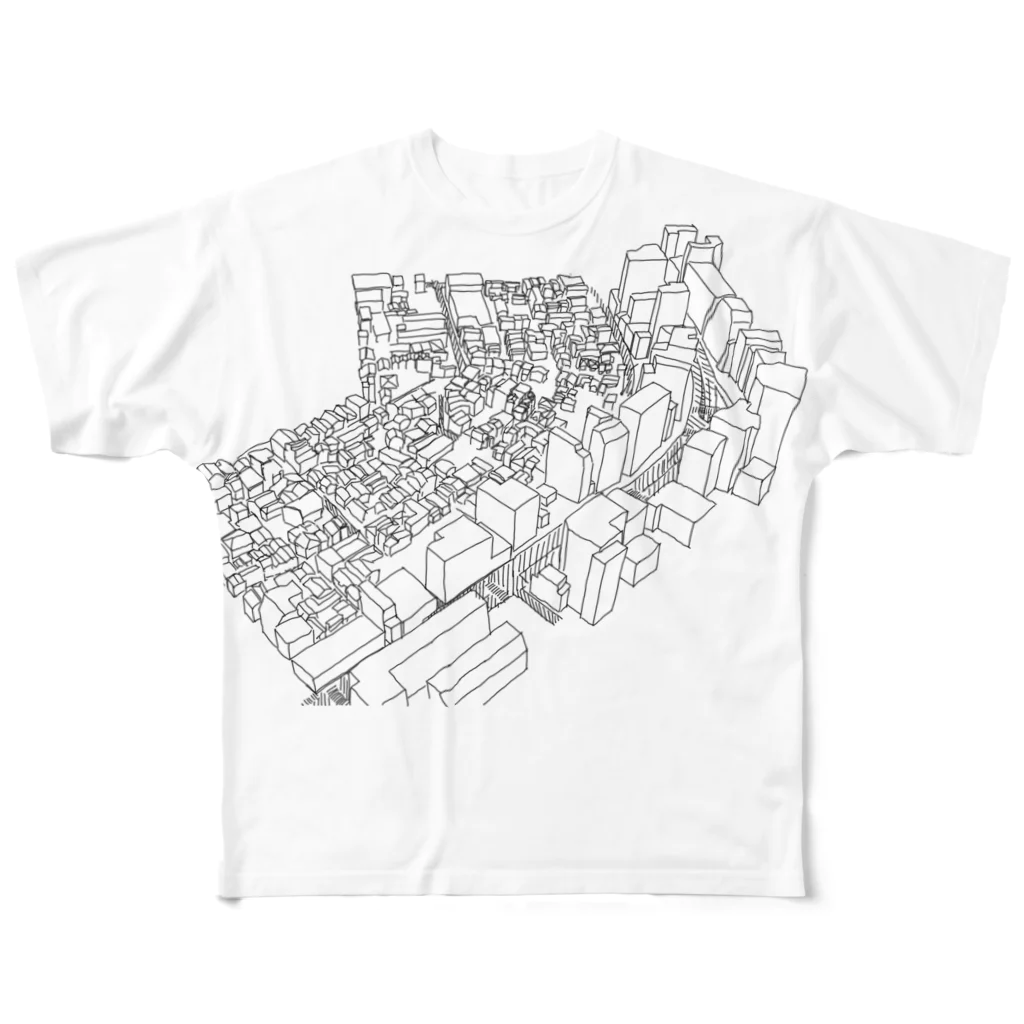 プッョシかさみとの「あんこ」と「皮」 All-Over Print T-Shirt