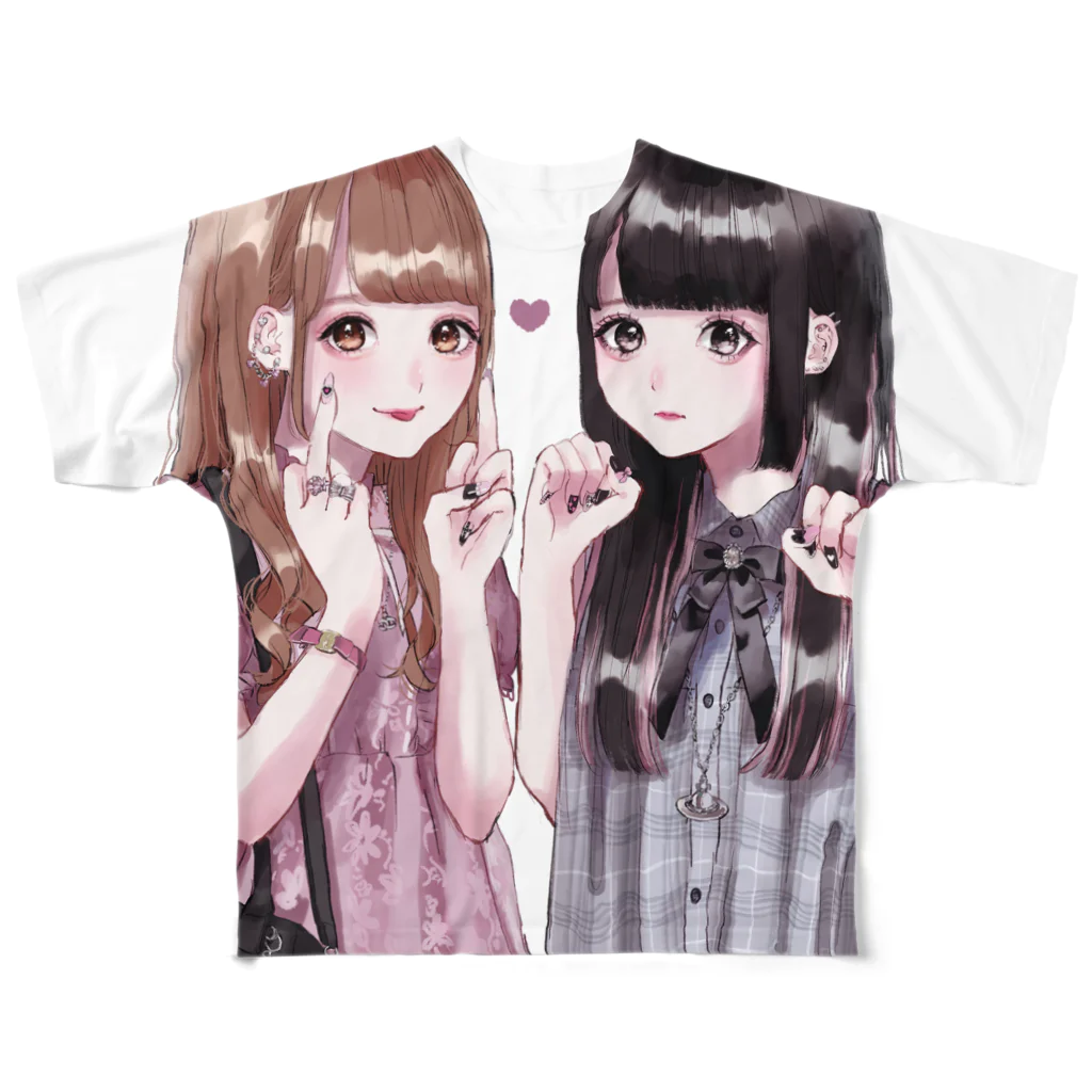 めたんのみせの娘々 フルグラフィックTシャツ