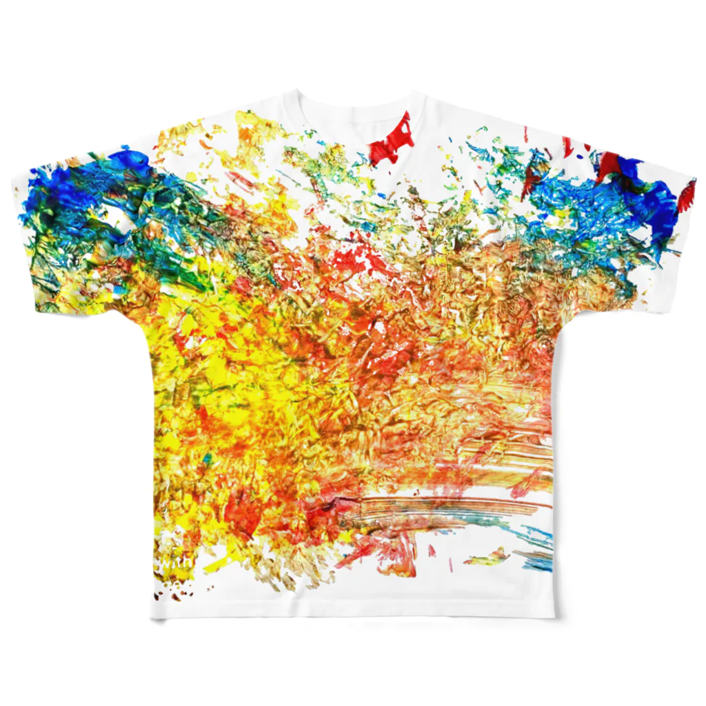 くま(5)のnewspaper print All-Over Print T-Shirt