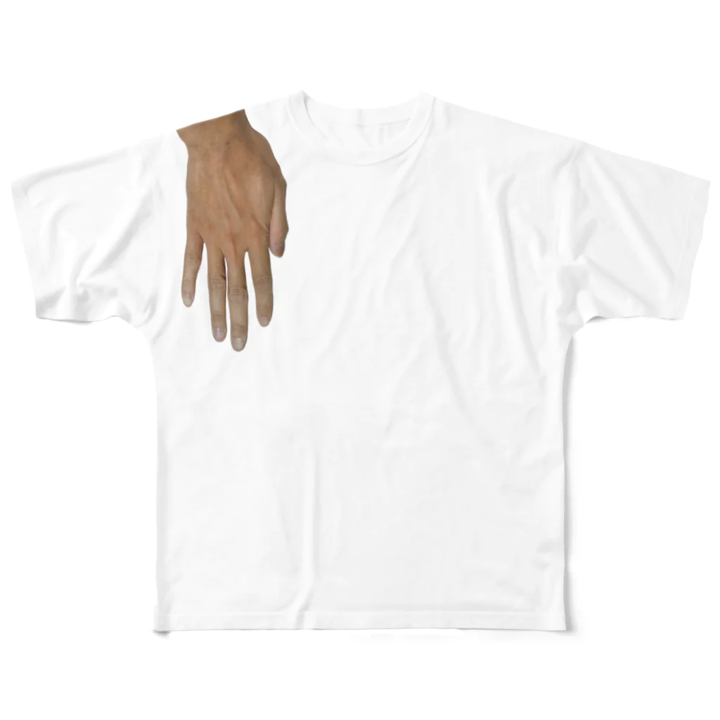 モアヒの店の心霊写真風Ｔｅｅ All-Over Print T-Shirt