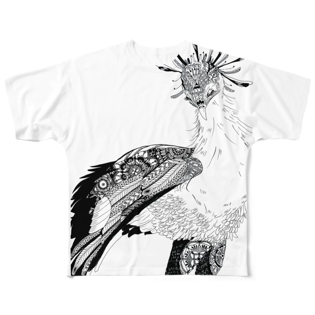 K.tskdのBotanical-Snake eagle All-Over Print T-Shirt