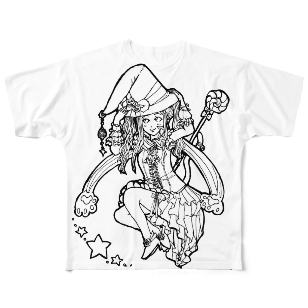 miku'ꜱGallery星猫の魔法少女miku All-Over Print T-Shirt