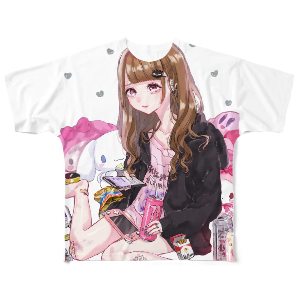 めたんのみせの依存ちゃん フルグラフィックTシャツ