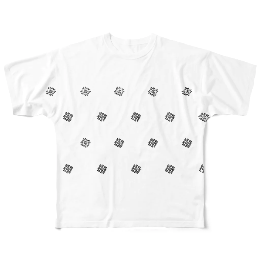 club MERCURYのofficialLOGOモノトーンドット フルグラフィックTシャツ