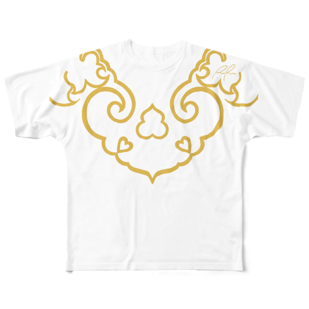 Atelier PanReoのKEGYO / wide((gold All-Over Print T-Shirt