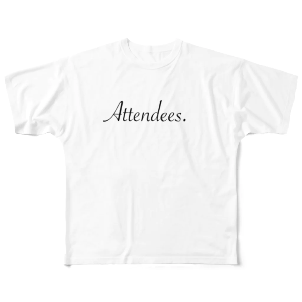 らん？【欠席】の【欠席】出席者のためのワンポイントロゴＴシャツ All-Over Print T-Shirt