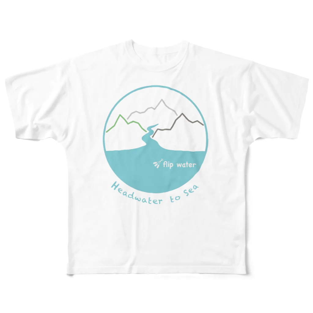 flip waterのflip water  wave Tシャツ フルグラフィックTシャツ