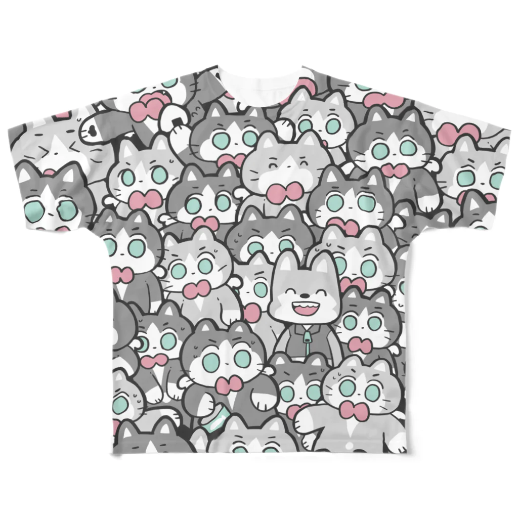 ひつじ屋さん＠suzuri店のカイピいっぱいＴシャツ フルグラフィックTシャツ