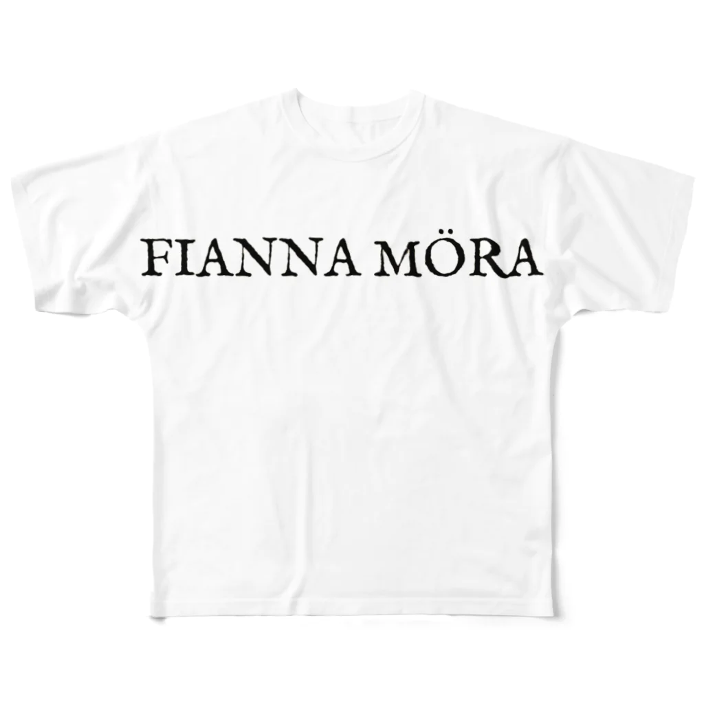 FIANNA MÖRAのFIANNAMÖRAロゴ フルグラフィックTシャツ