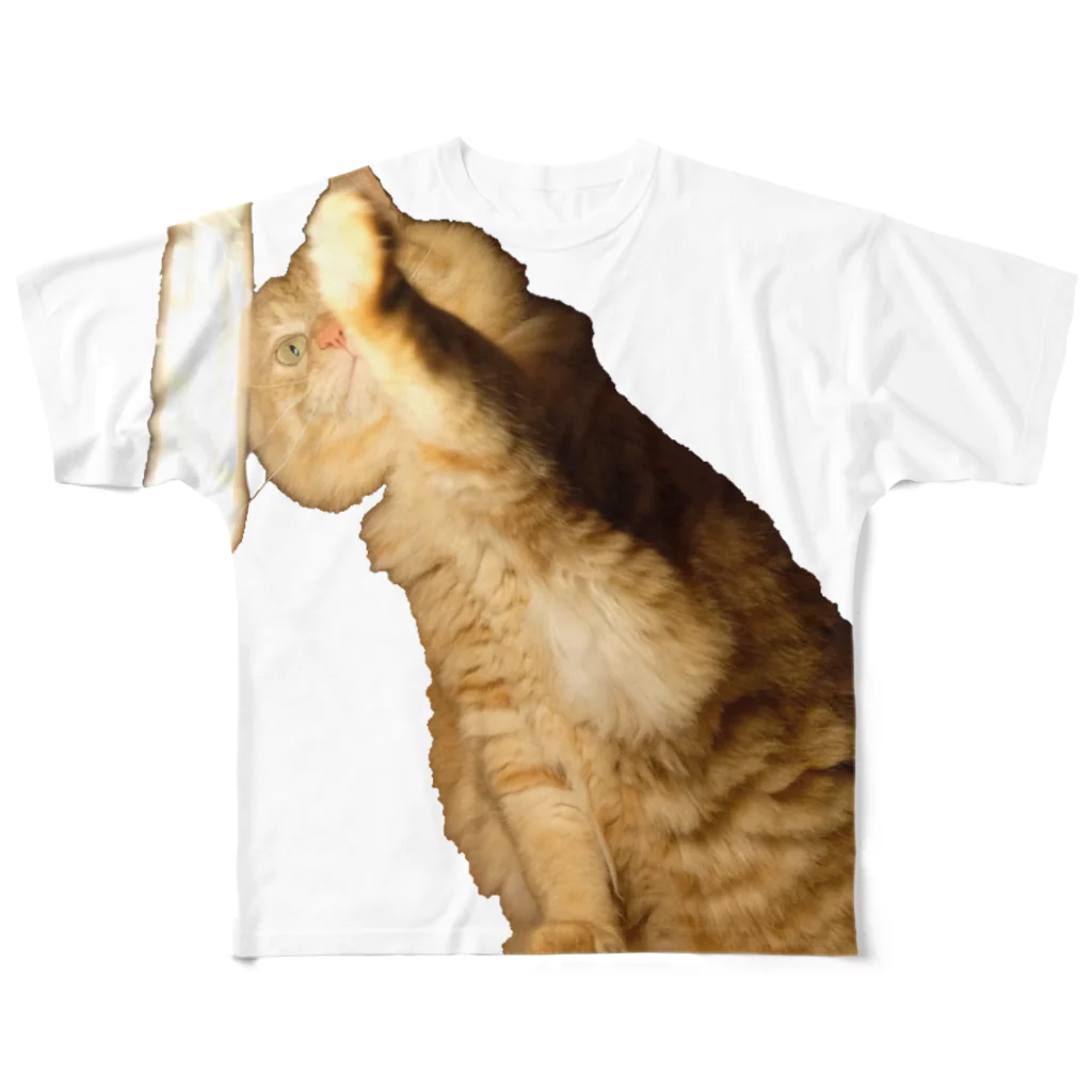 kiichacoの-猫- 左手を暖めるはっさく All-Over Print T-Shirt