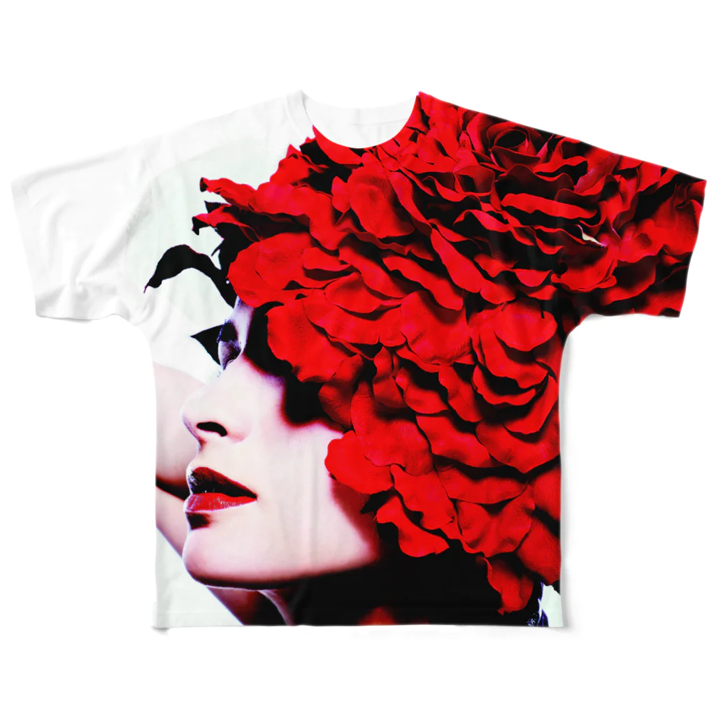 ホタ•ルイカ/Drag queenのオリジナルTシャツ フルグラフィックTシャツ