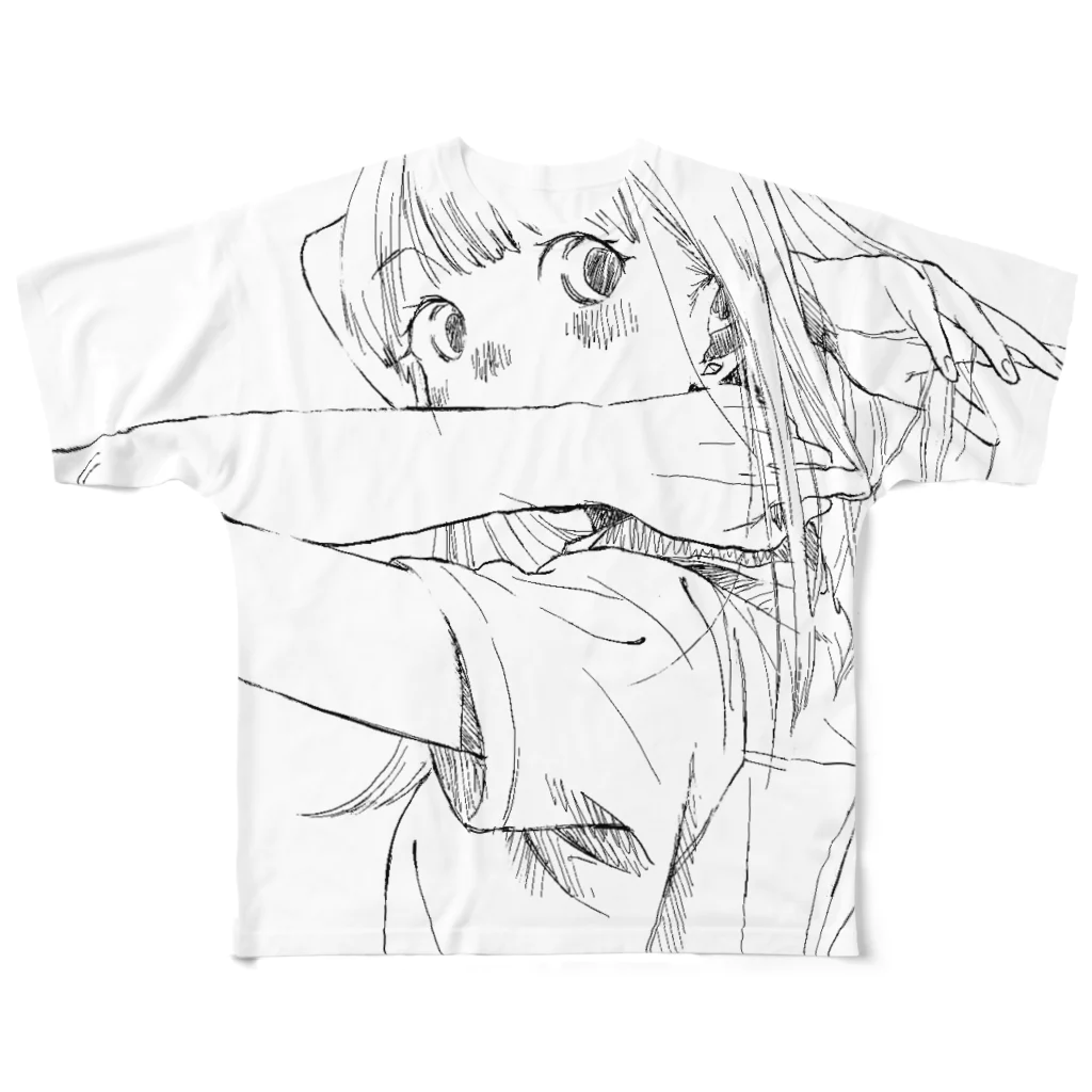 どせいのわっかのかみのけ All-Over Print T-Shirt