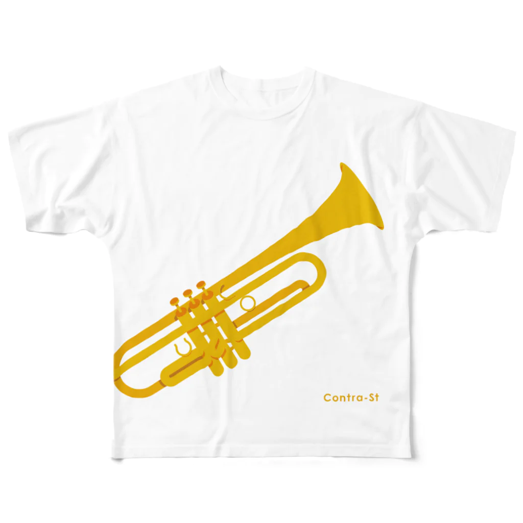 Contra-StoreのBell Up Trumpet フルグラフィックTシャツ