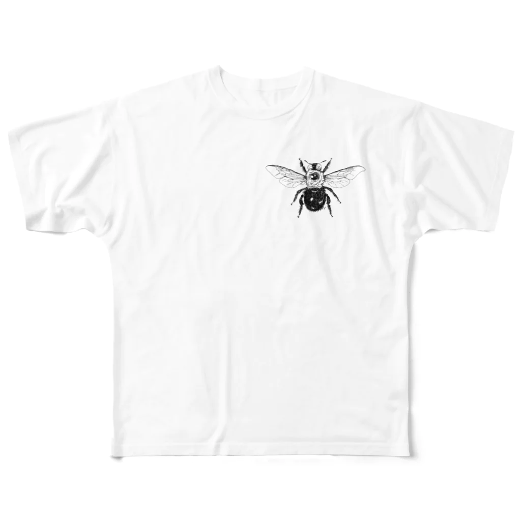 makkura.のクマバチ(xylcopa.) All-Over Print T-Shirt