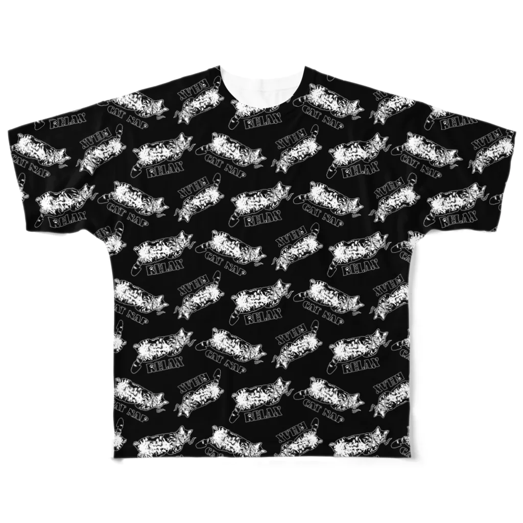 猫と釣り人のCAT_4_6_1K_PT All-Over Print T-Shirt