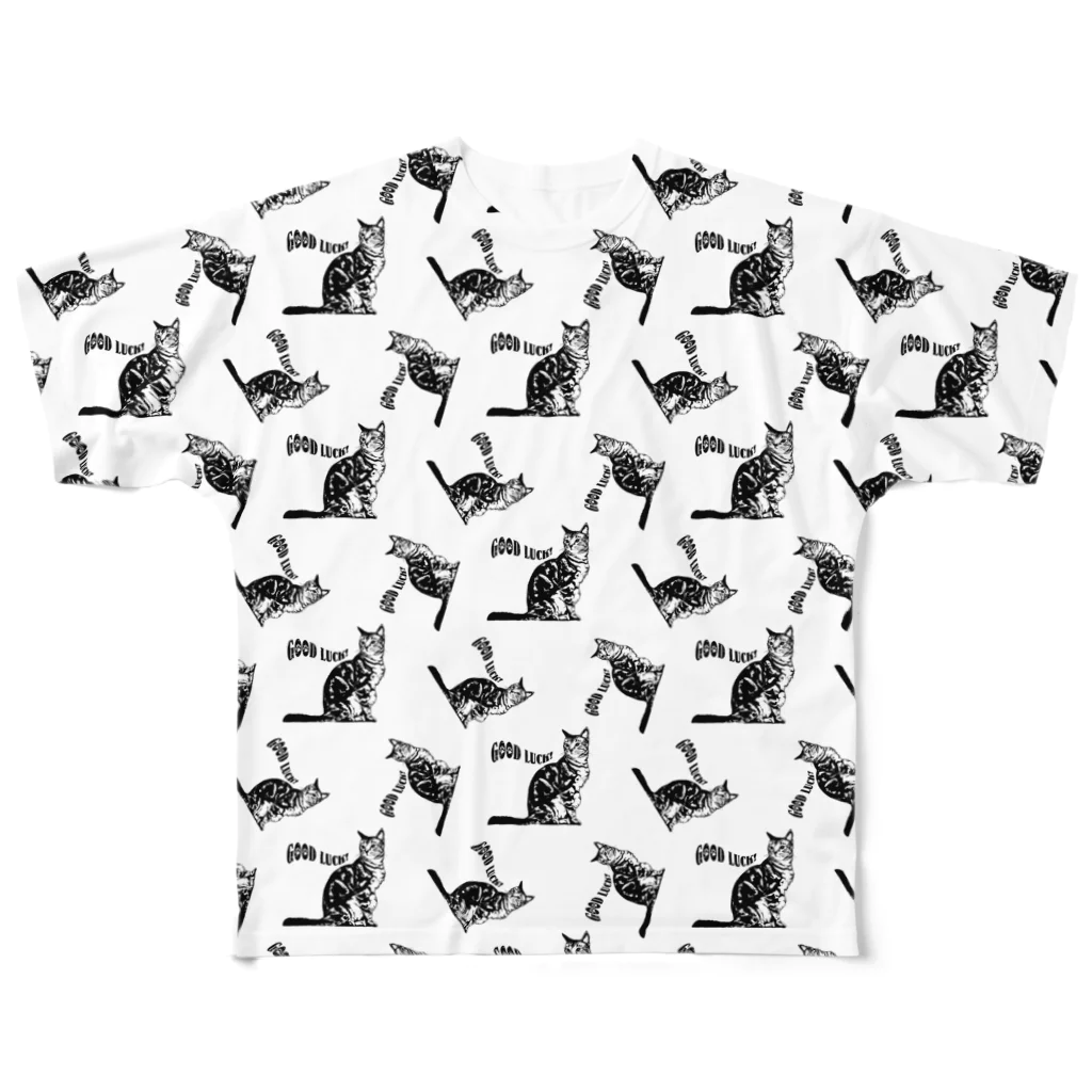 猫と釣り人のCAT_18_1_PT All-Over Print T-Shirt