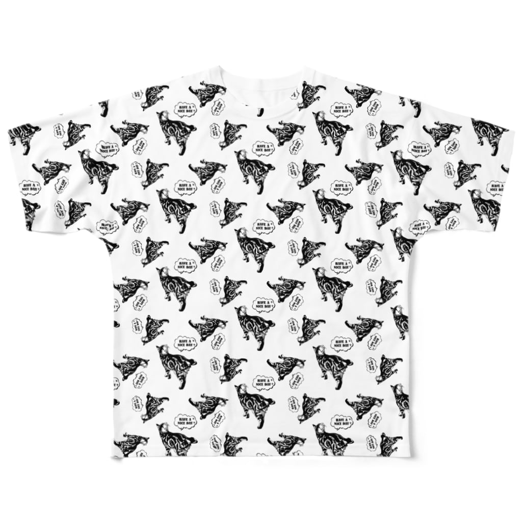 猫と釣り人のCAT_8_1_PT All-Over Print T-Shirt