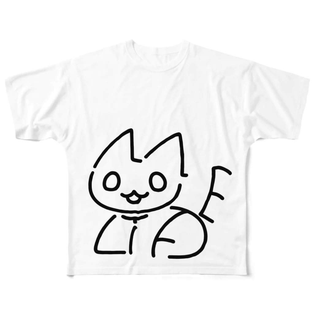 えいくらのNO CAT NO LIFE 香箱 フルグラフィックTシャツ