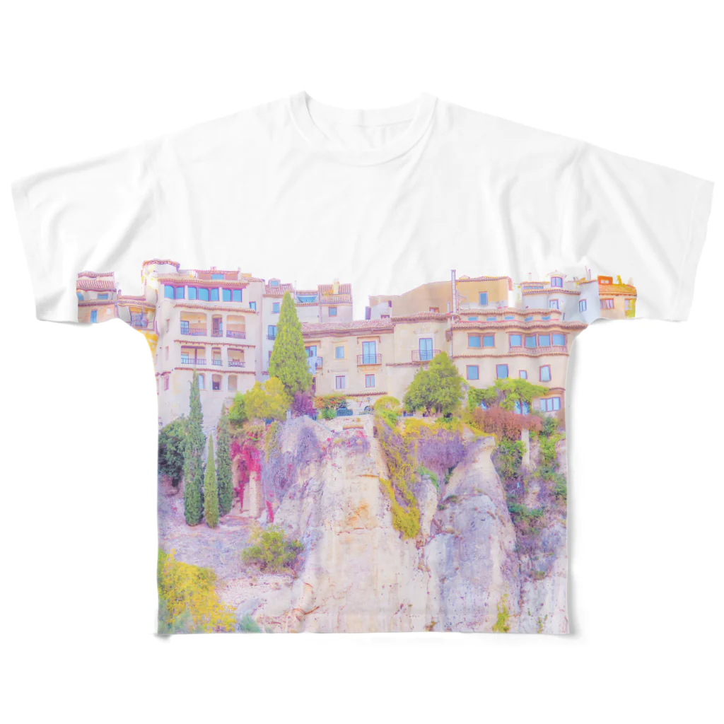 リンの工作室の城塞都市　崖の街 All-Over Print T-Shirt