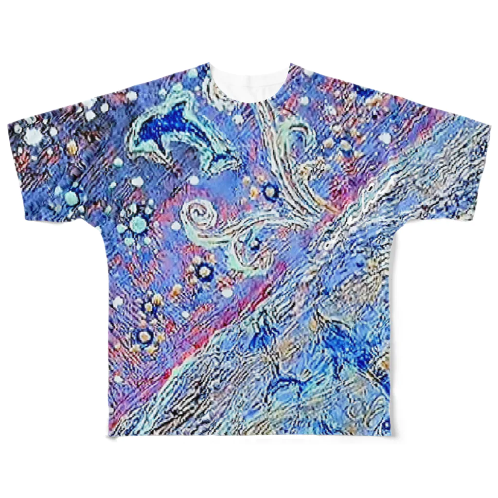 ælicoの星空ドルフィン 02 All-Over Print T-Shirt