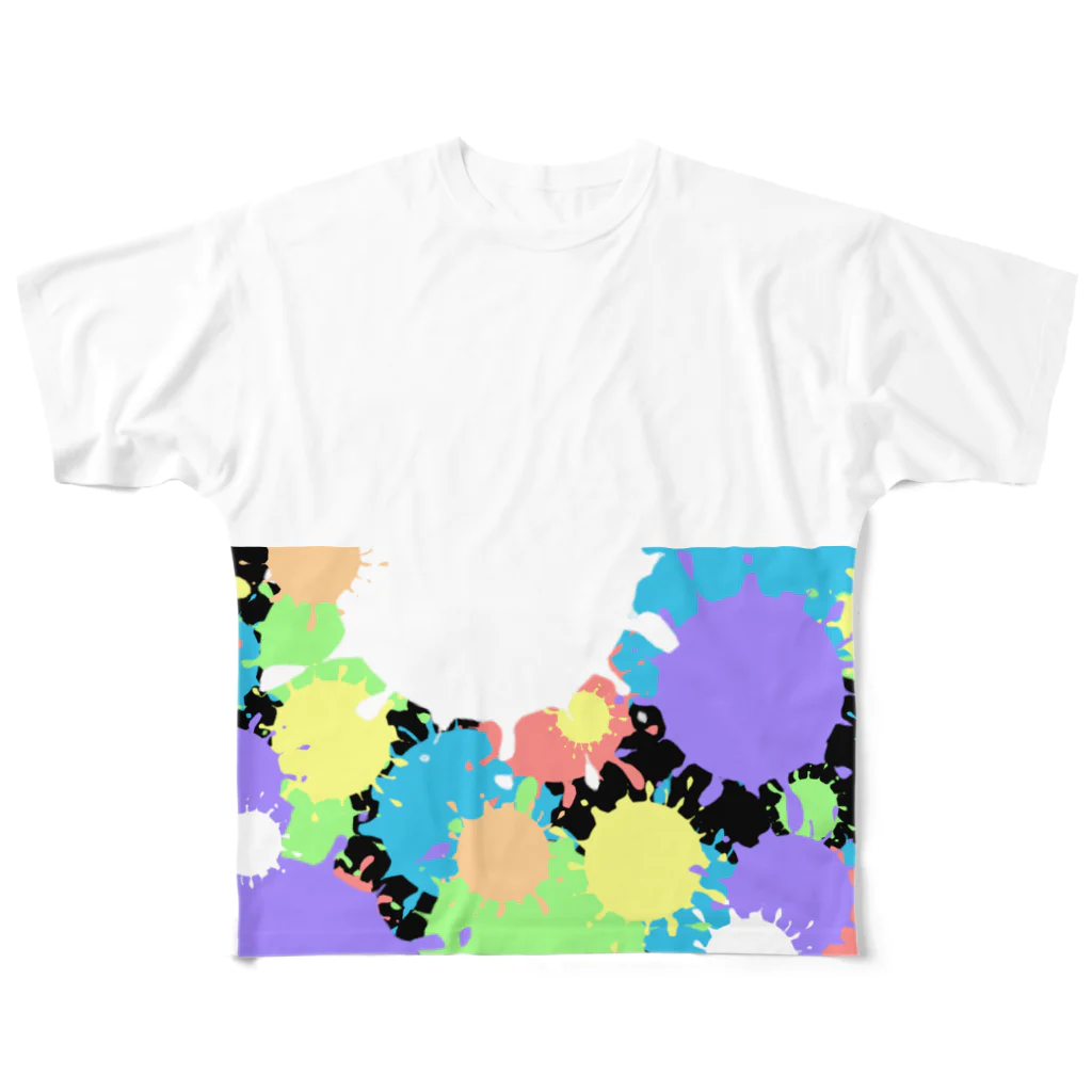 RYO屋のカラフルドリップ All-Over Print T-Shirt