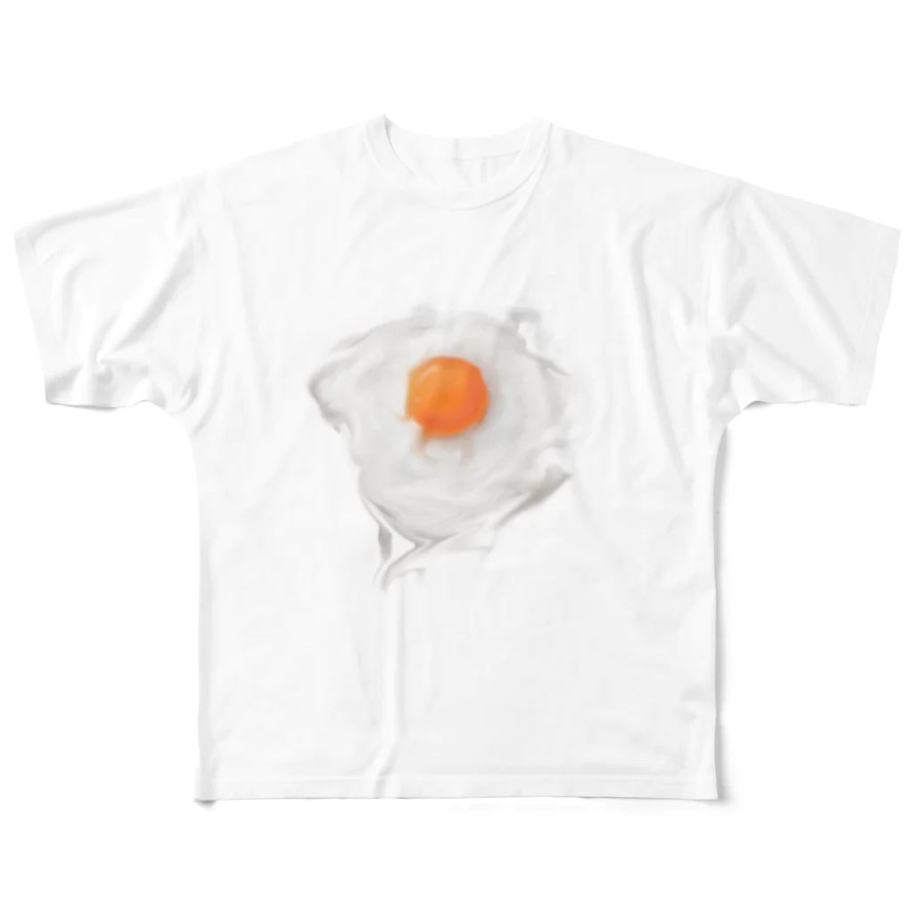miniの溶ける目玉焼き フルグラフィックTシャツ