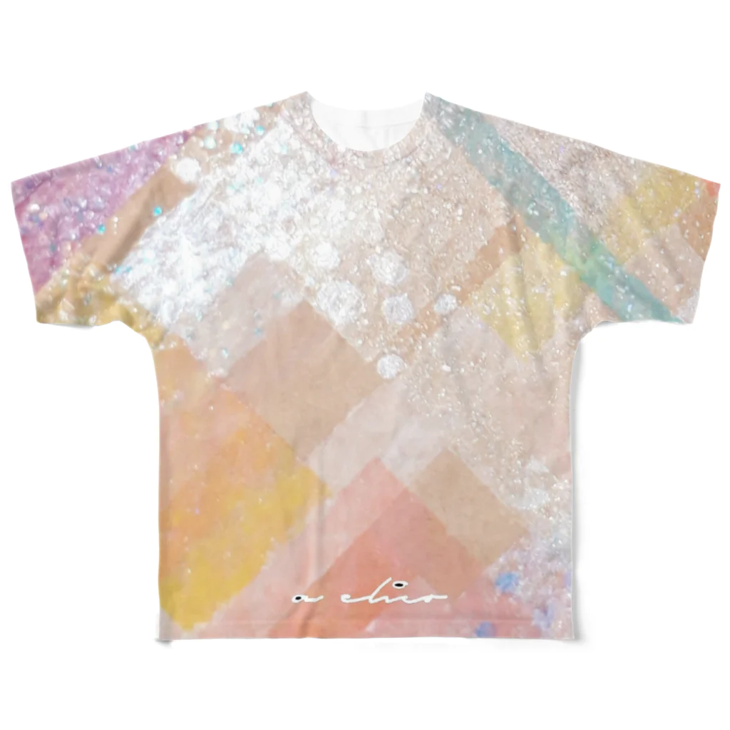 ælicoのshines 淡 フルグラフィックTシャツ