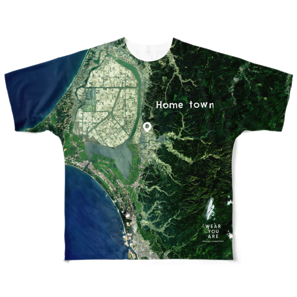 WEAR YOU AREの秋田県 南秋田郡 Tシャツ 両面 フルグラフィックTシャツ