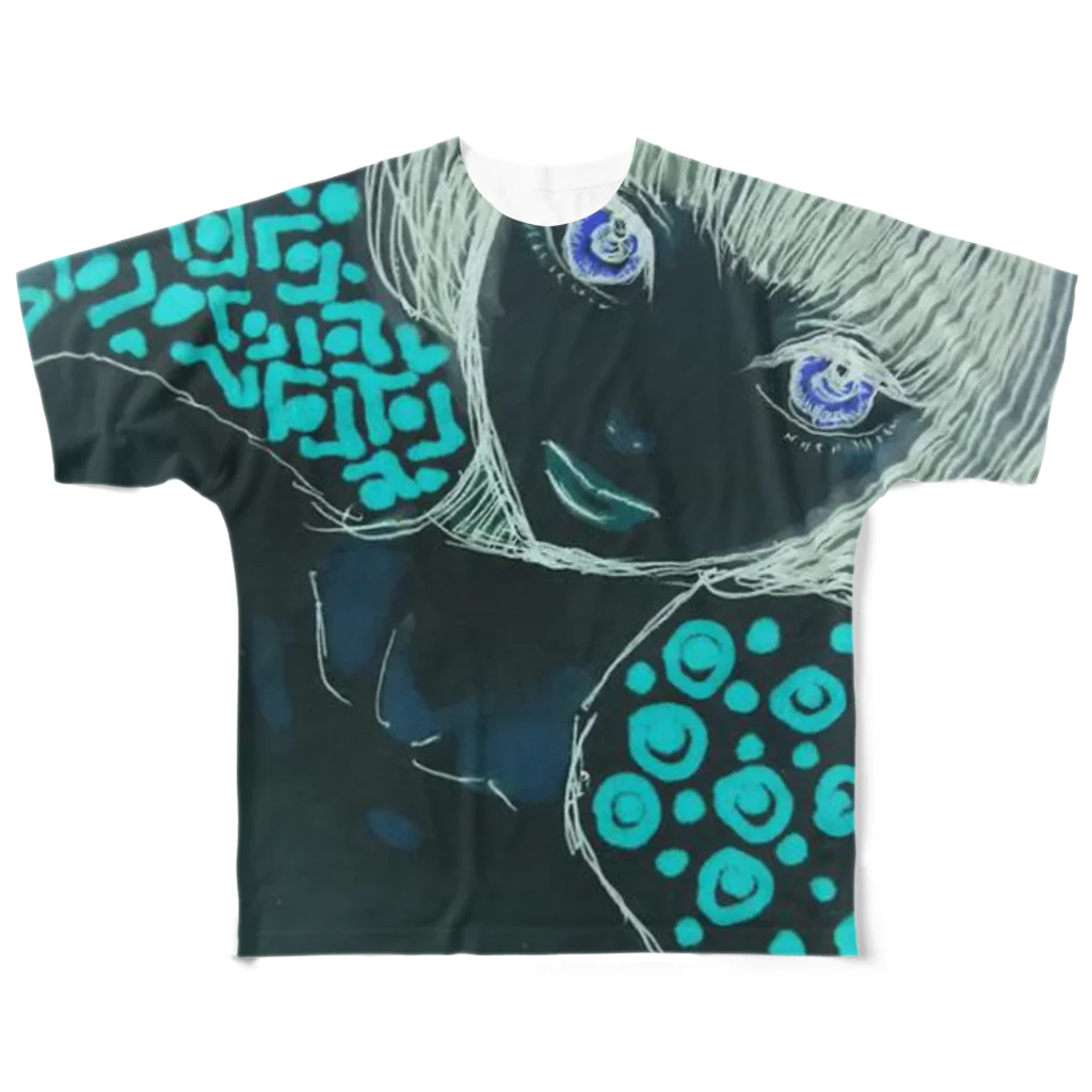 紺の少年 All-Over Print T-Shirt