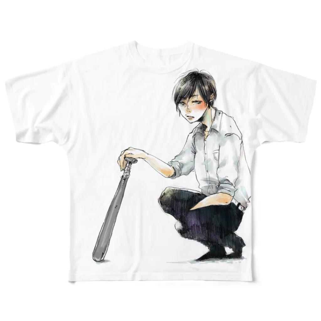 ここのaoharuyouth フルグラフィックTシャツ