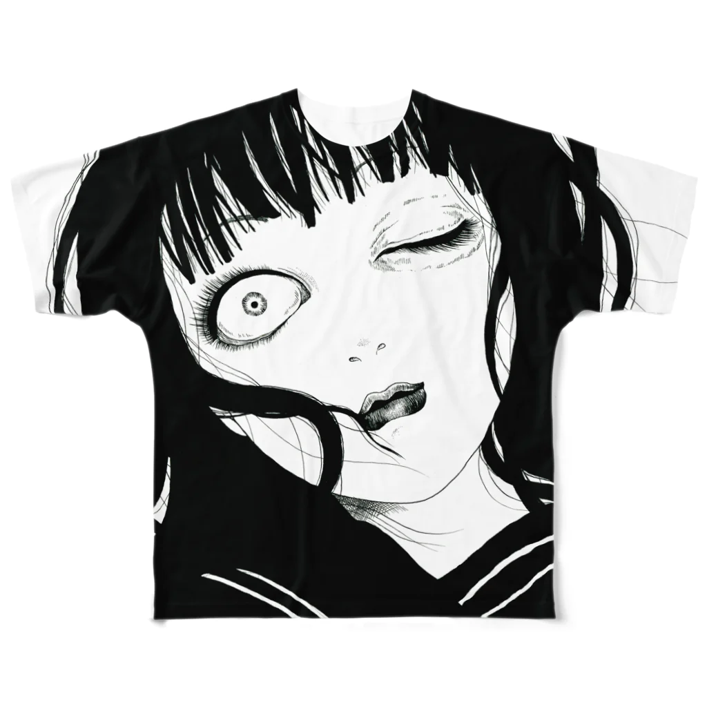 Mizna Wadaの片目嬢 フルグラフィックTシャツ