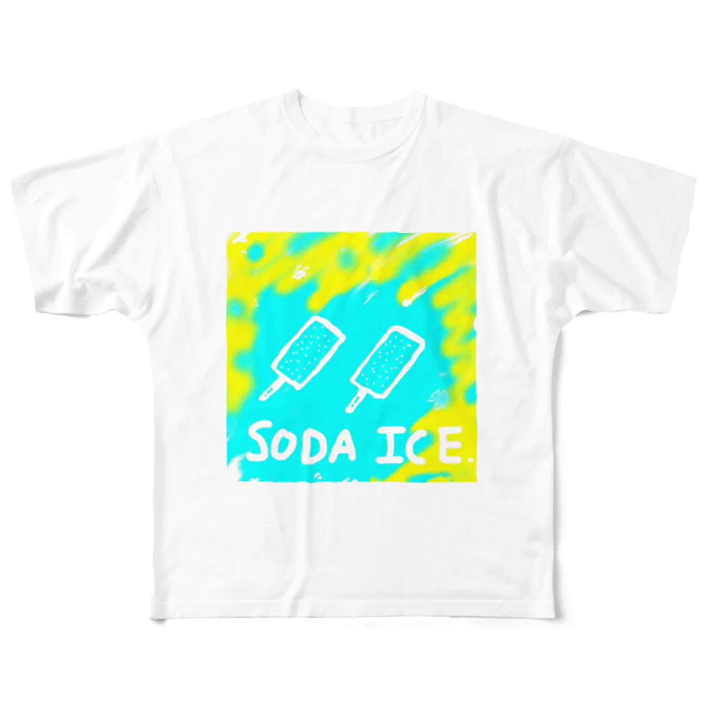 トマト農家３倍速のSODA ICE フルグラフィックTシャツ