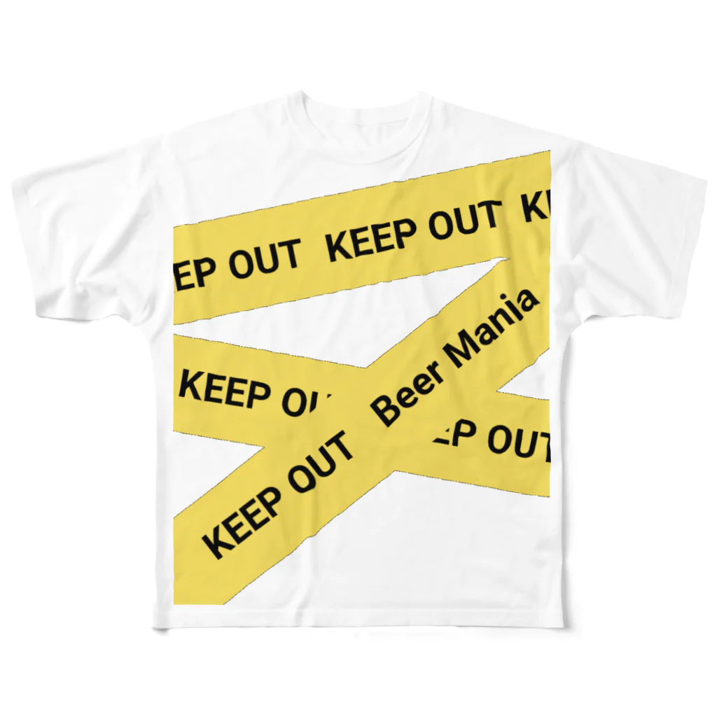 Beer ManiaのKEEP OUT！ フルグラフィックTシャツ