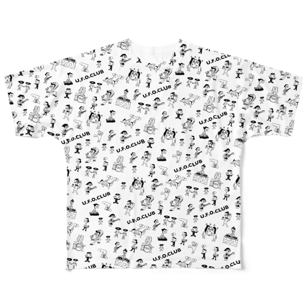 東高円寺U.F.O.CLUB webshopのU.F.O.CLUBオリジナルフルグラフィックTシャツ All-Over Print T-Shirt