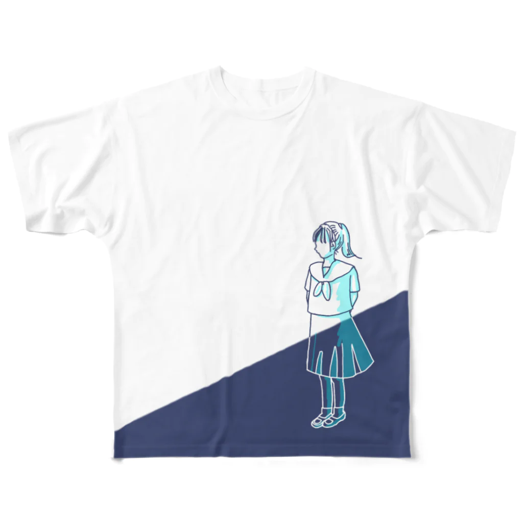 よもももたろうの夏を思い出す女子高生 All-Over Print T-Shirt