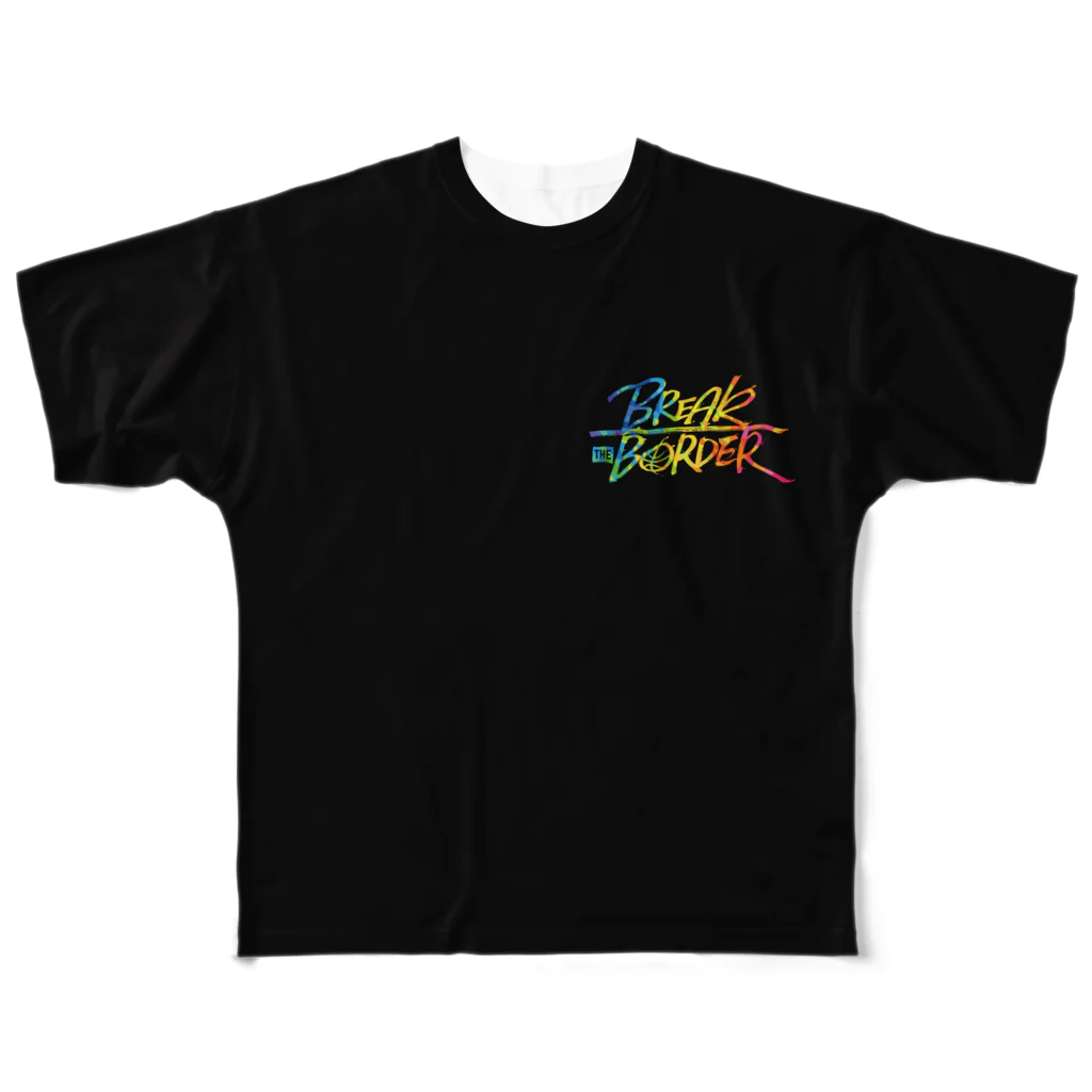 新波 歩/ARSWALKERのBREAK THE BORDERモザイクロゴ【スポーツ兼用】 フルグラフィックTシャツ