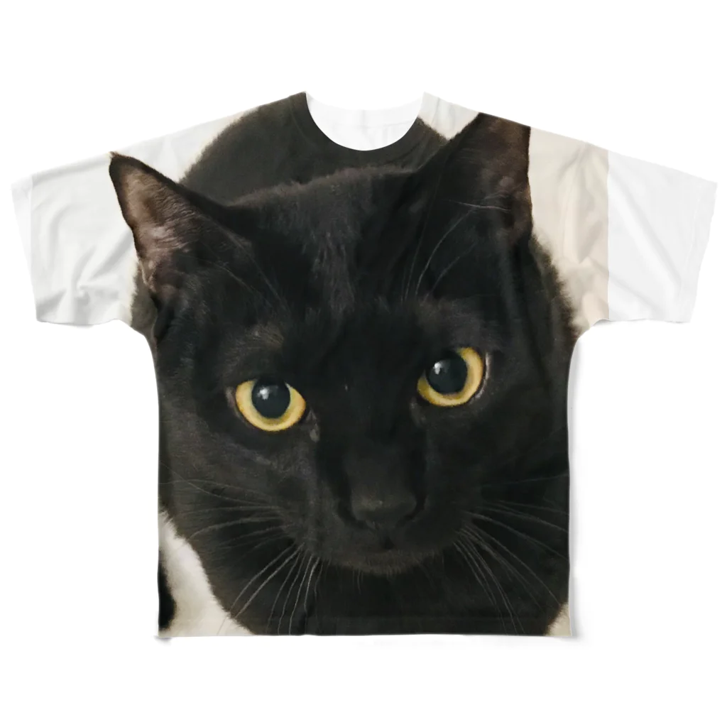 猫月♄志織♄の黒猫の零衣(れい)ちゃん All-Over Print T-Shirt