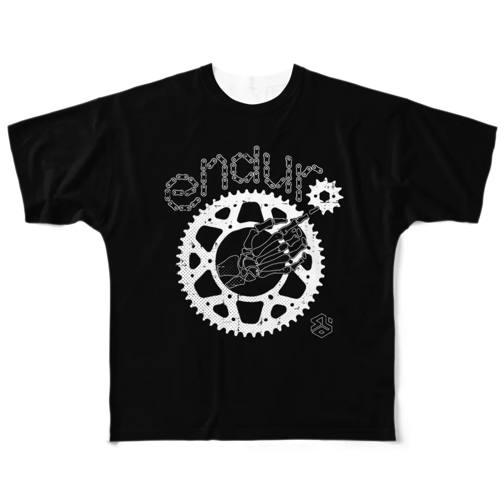 SLORIDEのSprocket(White) フルグラフィックTシャツ