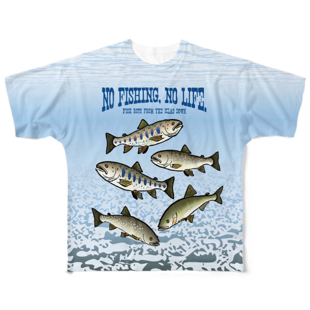 猫と釣り人のTANSUIGYO_1FB_C All-Over Print T-Shirt