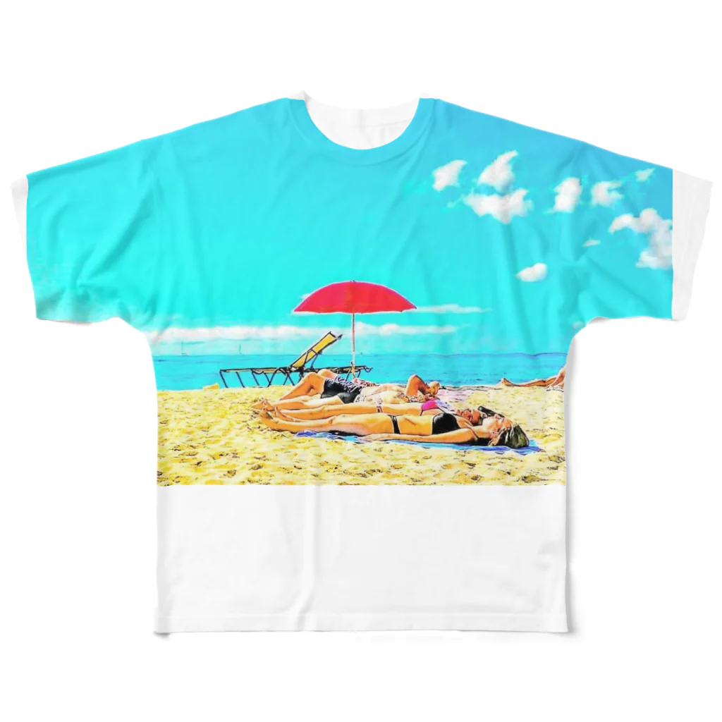 Hawaii Picturesのワイキキビーチ🌊 All-Over Print T-Shirt