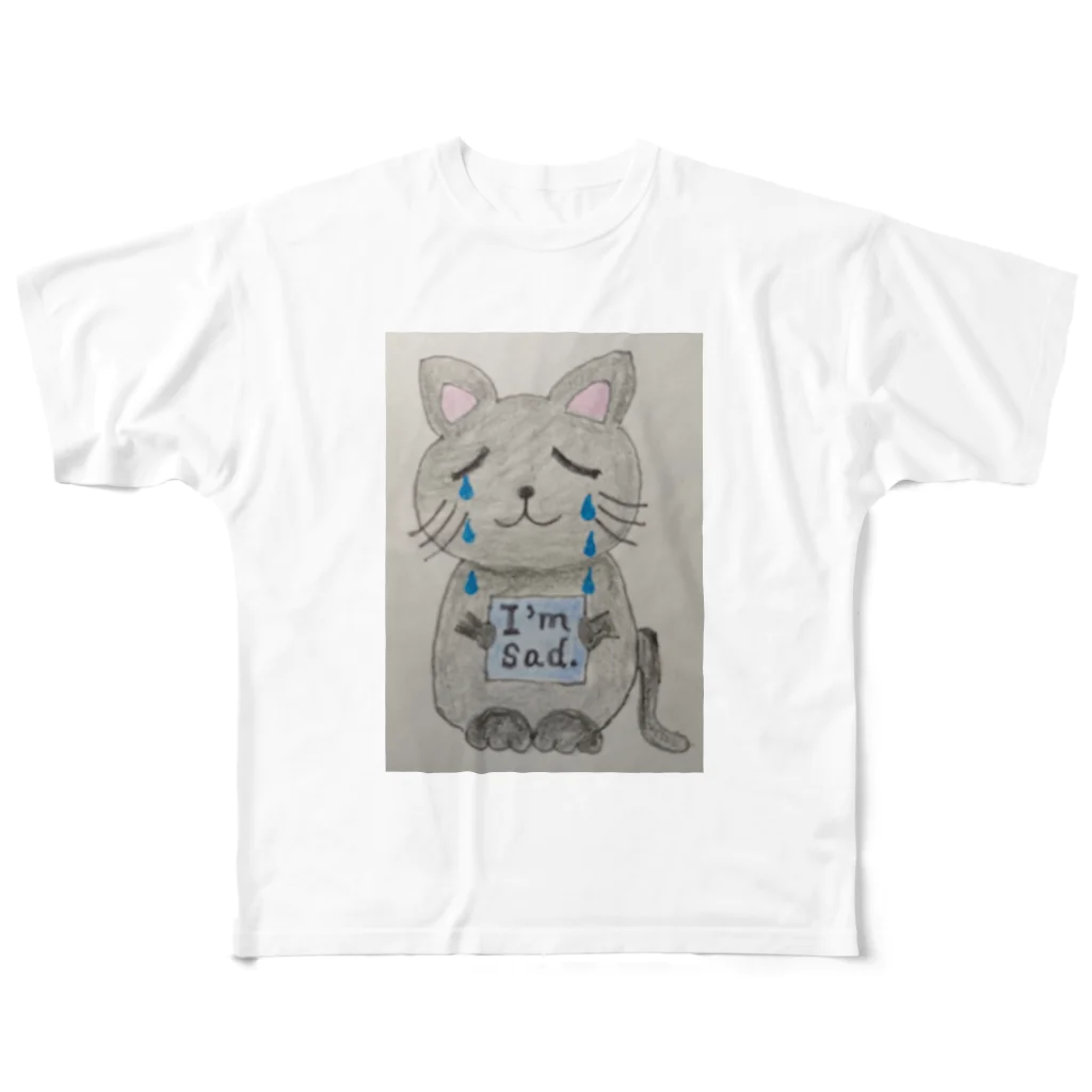 碧翠（こうすい）の悲しみのみーにゃん フルグラフィックTシャツ